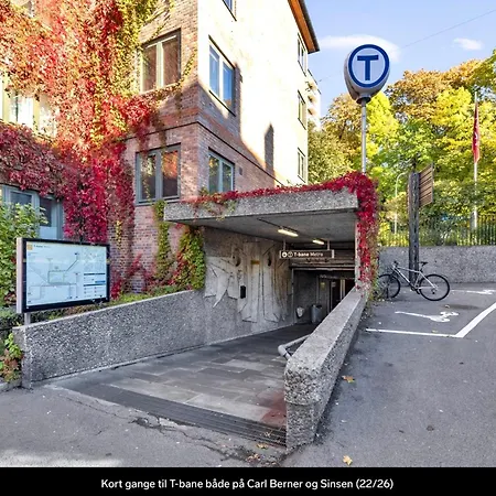 Stilfull Oslo Leilighet Med Balkong Naer Kollektivtransport شقة أوسلو